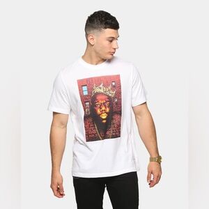 Nike x NBA Biggie Smalls & Brooklyn Nets White Graphic T-Shirt Mens Size Medium